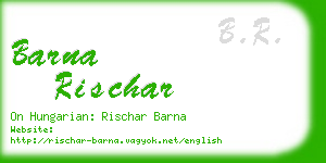 barna rischar business card
